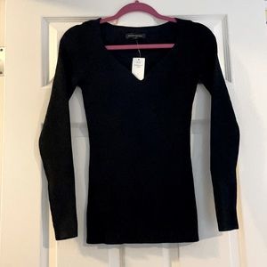 New Banana Republic heart neckline fitted sweater